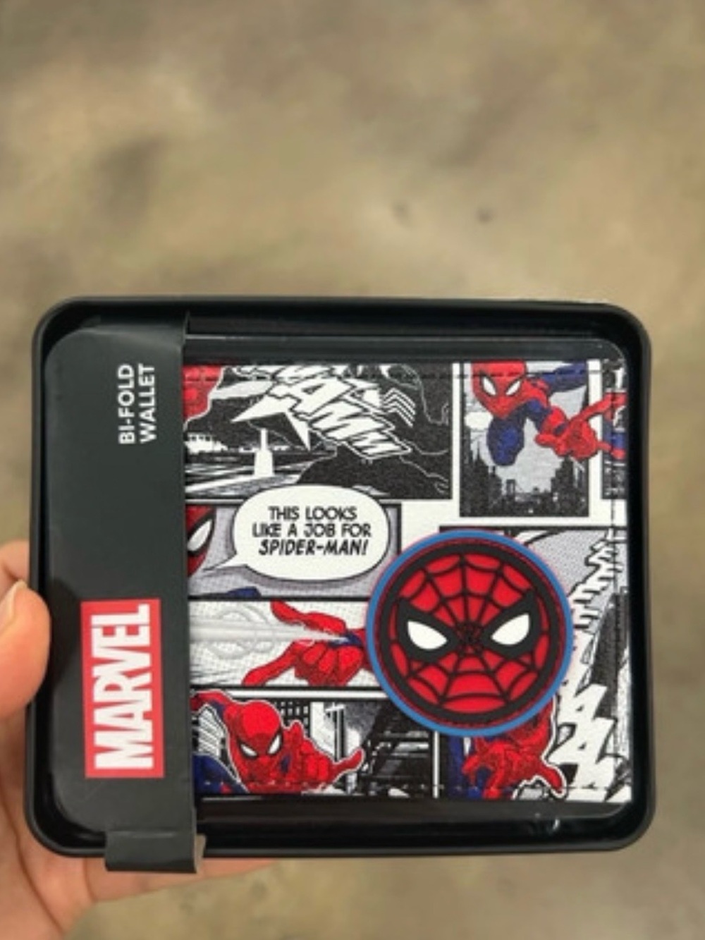 Limited edition marvel Spiderman men’s bi-fold wallet in the tin